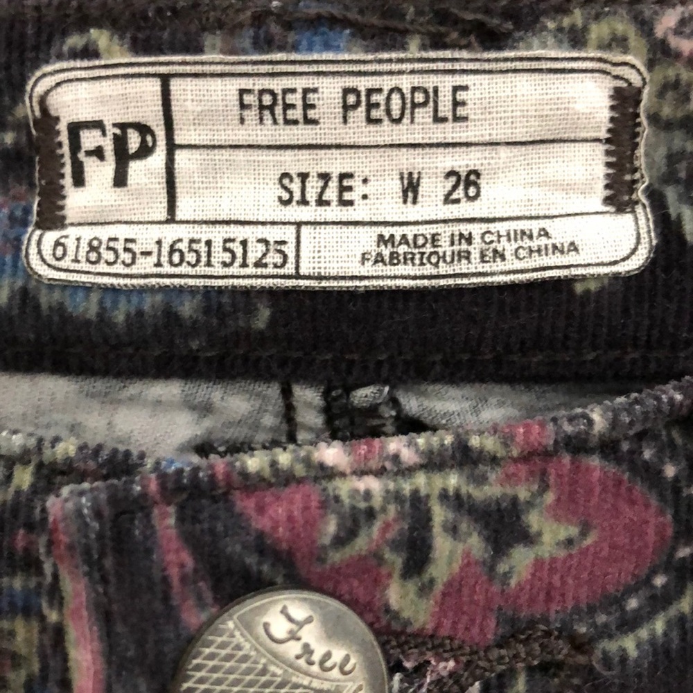FREE PEOPLE Corduroy Flare Pants 26 🦋 - Picture 6 of 8